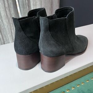 Lucky Brand Black Suede Ankle Boots Size 8.5